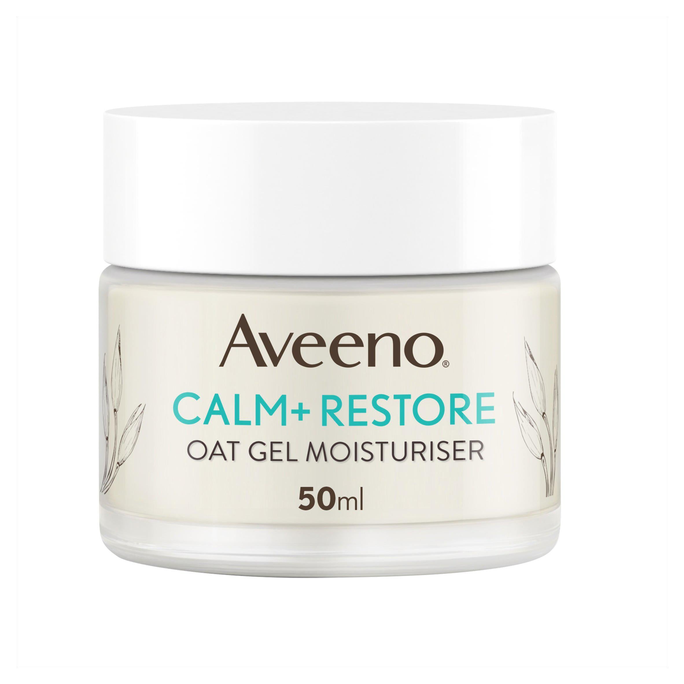 Aveeno face calming oat gel moisturiser 50ml (British brand)