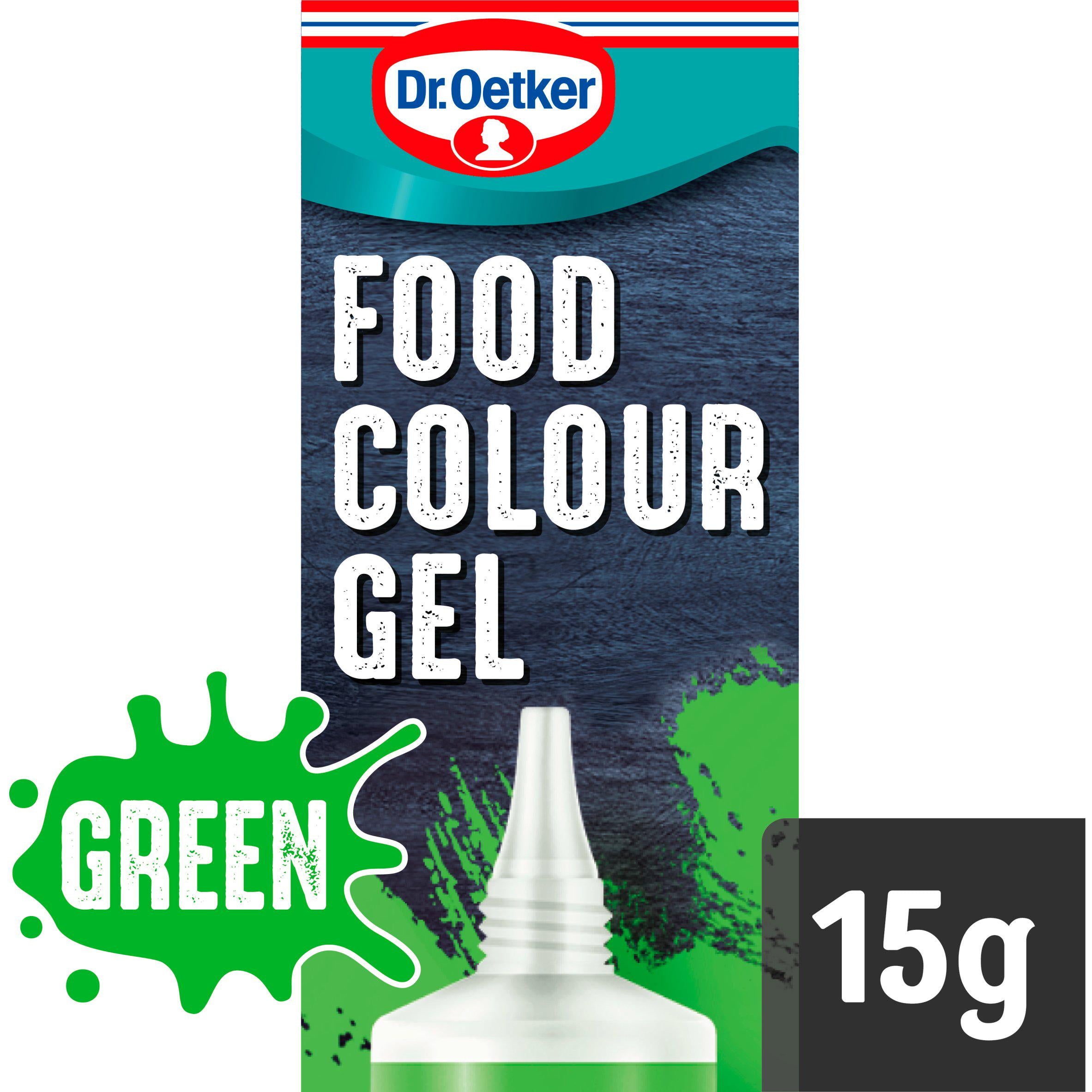 Dr. Oetker green food colouring gel 15g (British brand)
