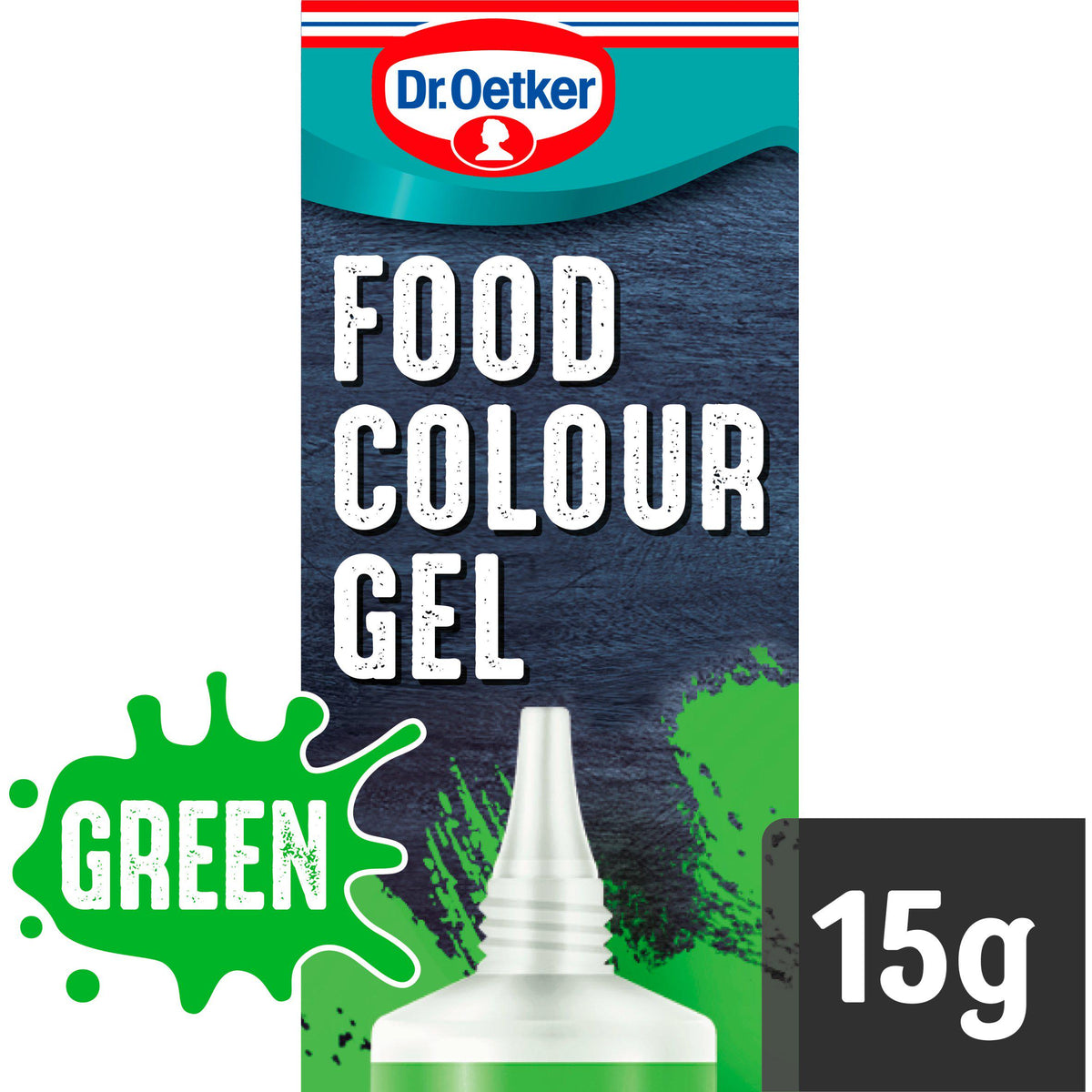 Dr. Oetker green food colouring gel 15g (British brand)