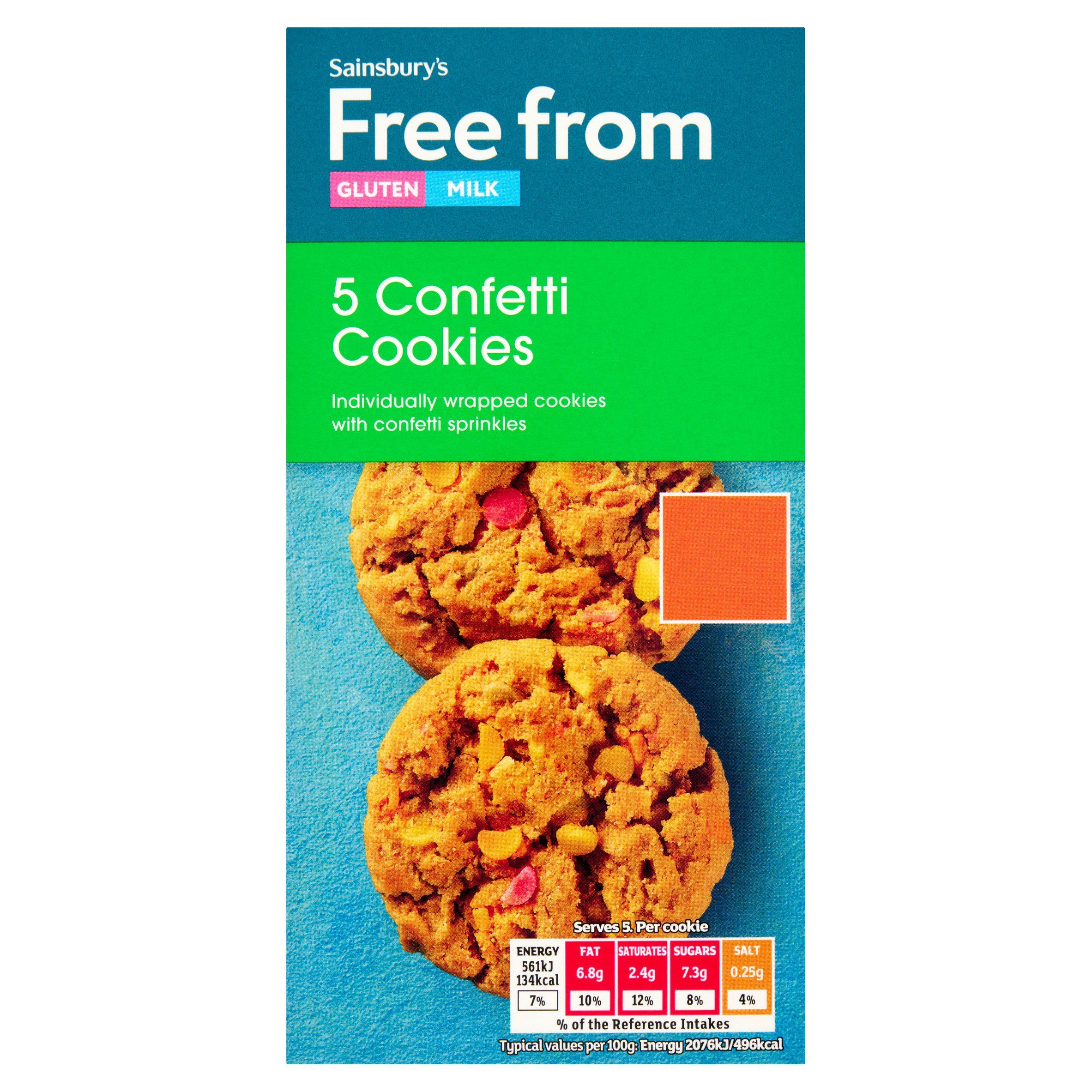 Sainsbury's confetti cookies gluten-free vegan 135g - British product