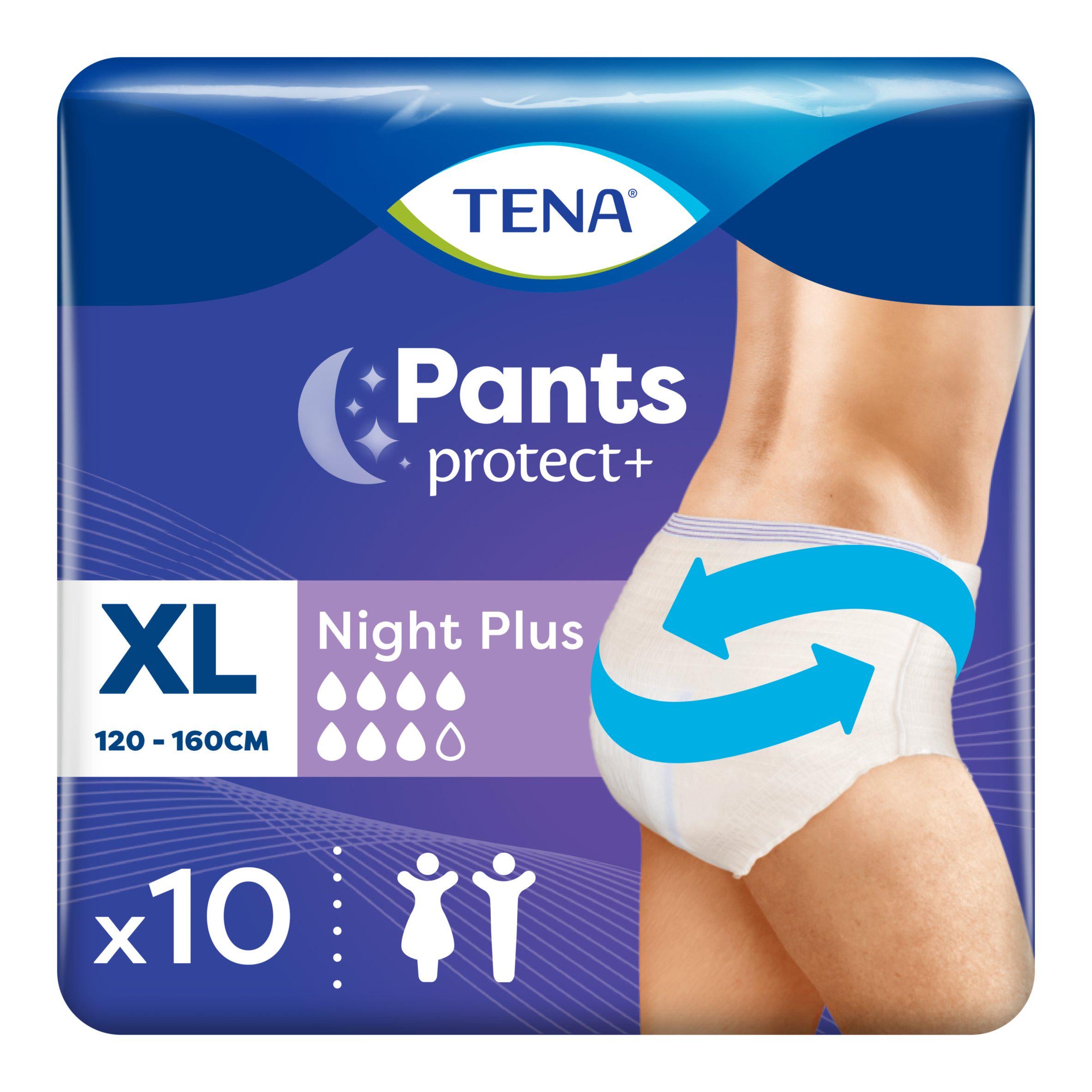 TENA Night Plus XL incontinence pants (British brand)