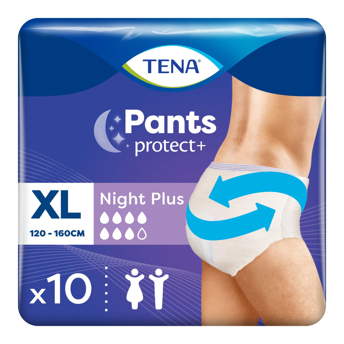 TENA Night Plus XL incontinence pants (British brand)