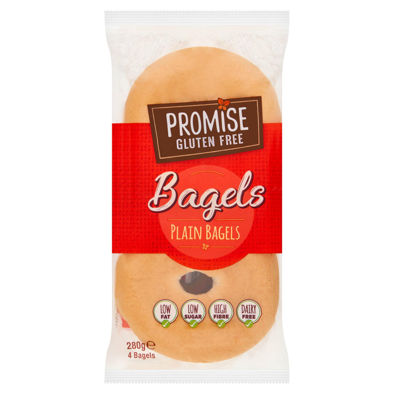 Promise plain bagels gluten-free 280g, imported from the UK