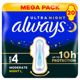 Always Ultra Night sanitary towels size 4 20 count - British product