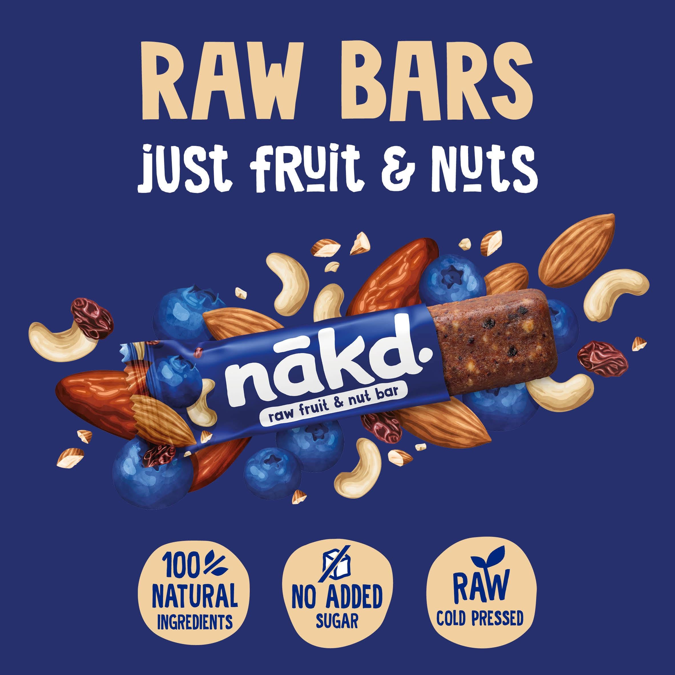 Nakd Blueberry Muffin fruit and nut bar 45g (British brand)
