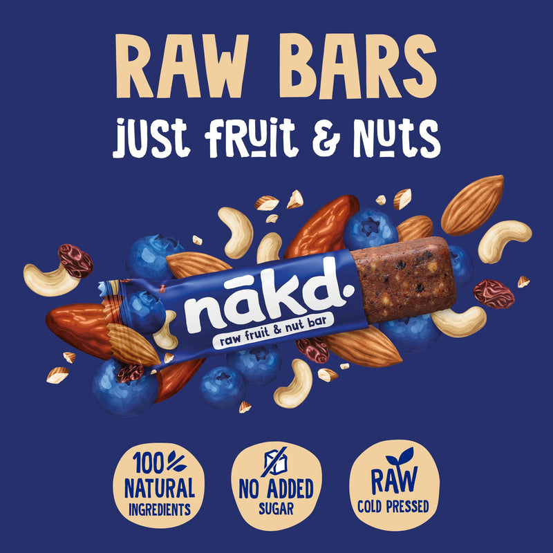 Nakd Blueberry Muffin fruit and nut bar 45g (British brand)