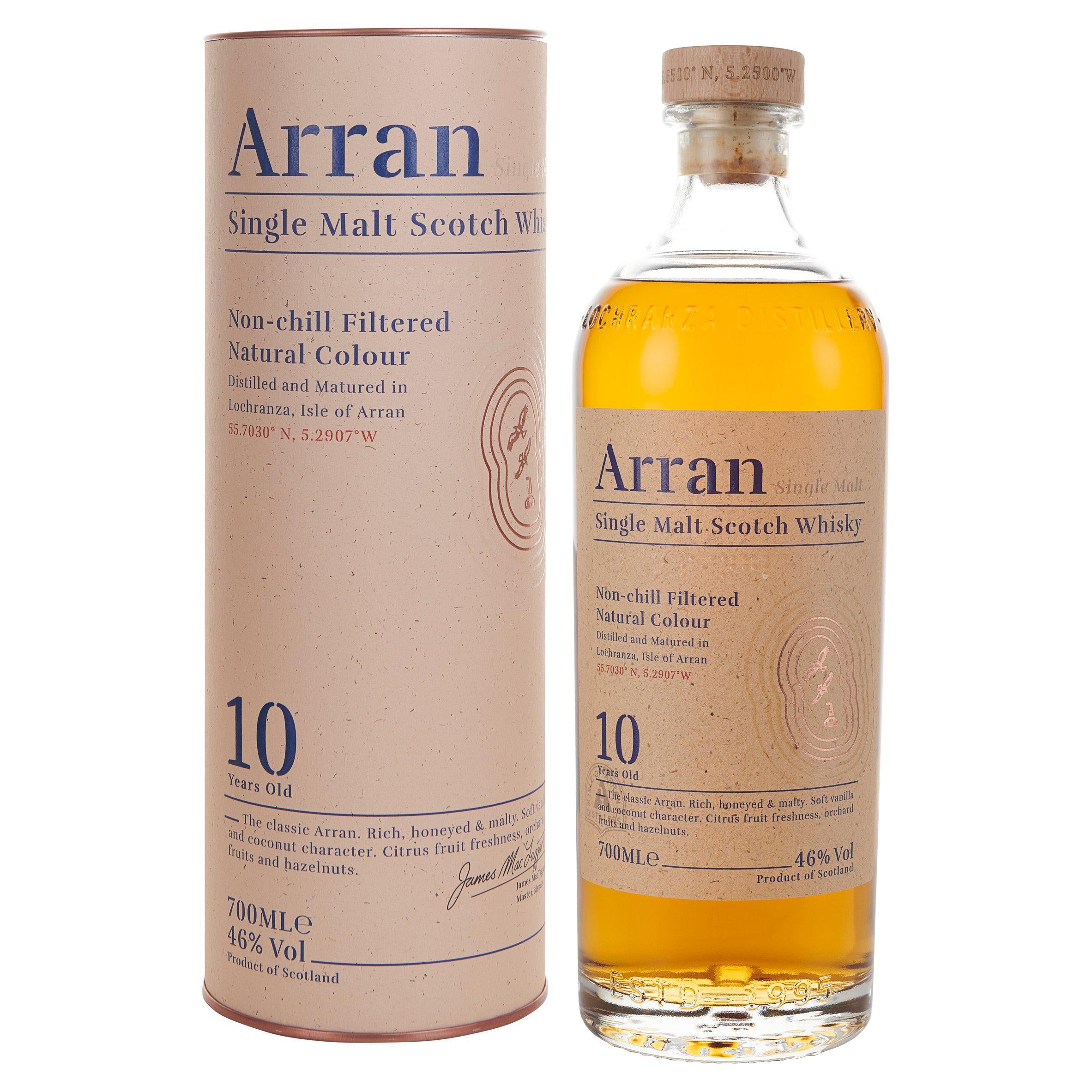 Arran 10 Year Single Malt Scotch Whisky 70cl (British brand)