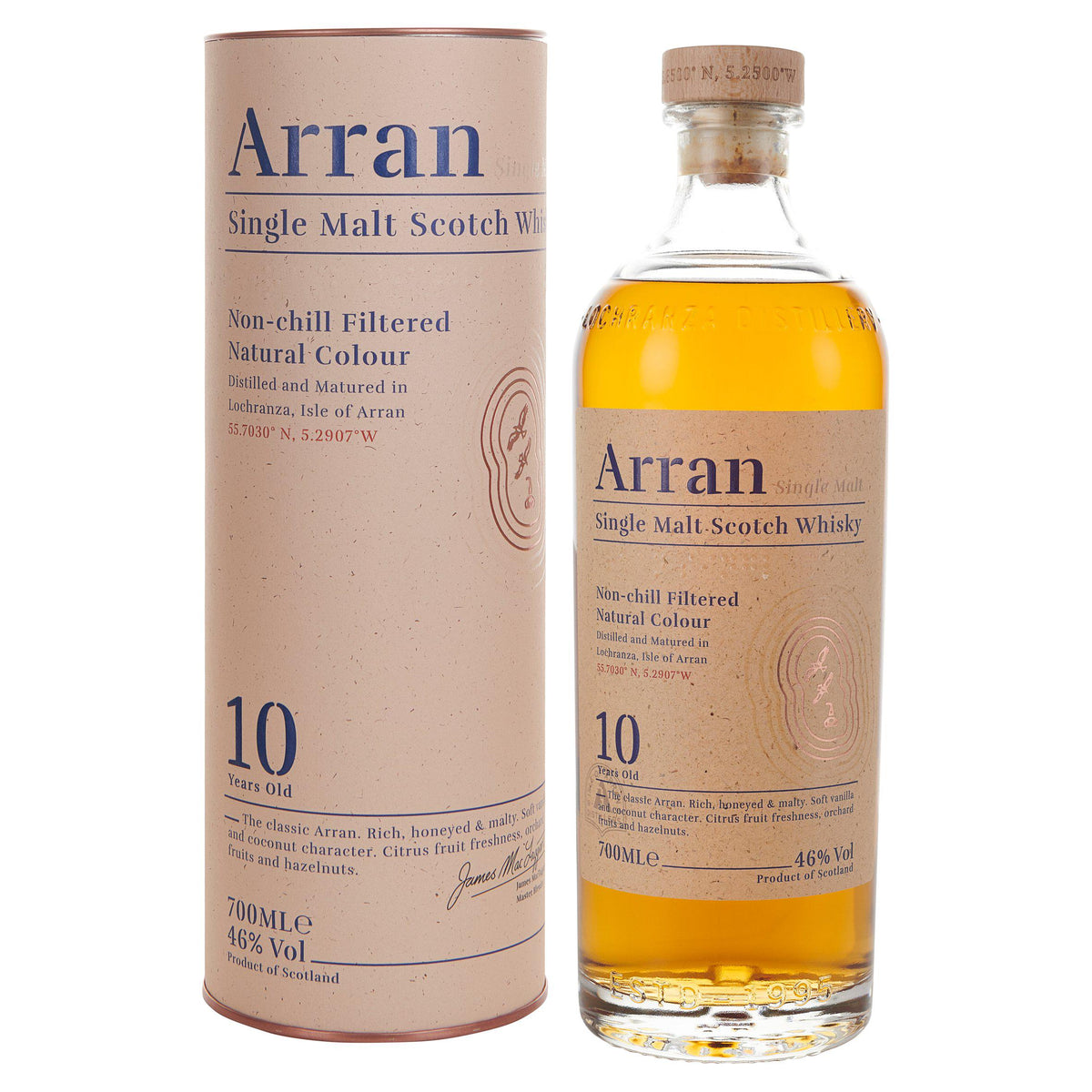 Arran 10 Year Single Malt Scotch Whisky 70cl (British brand)