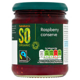 Sainsbury's organic raspberry conserve 340g (British brand)