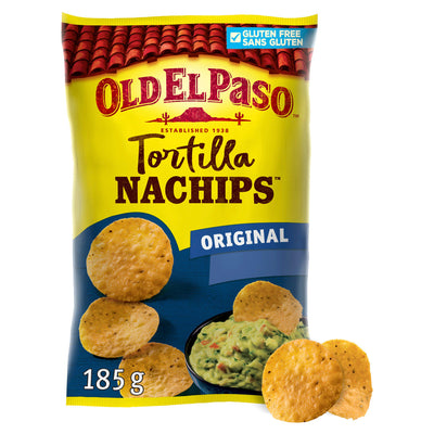 Sainsburys Old El Paso Mexican Gluten Free Crunchy Nacho Chips 185g- Buy online at McGrocer