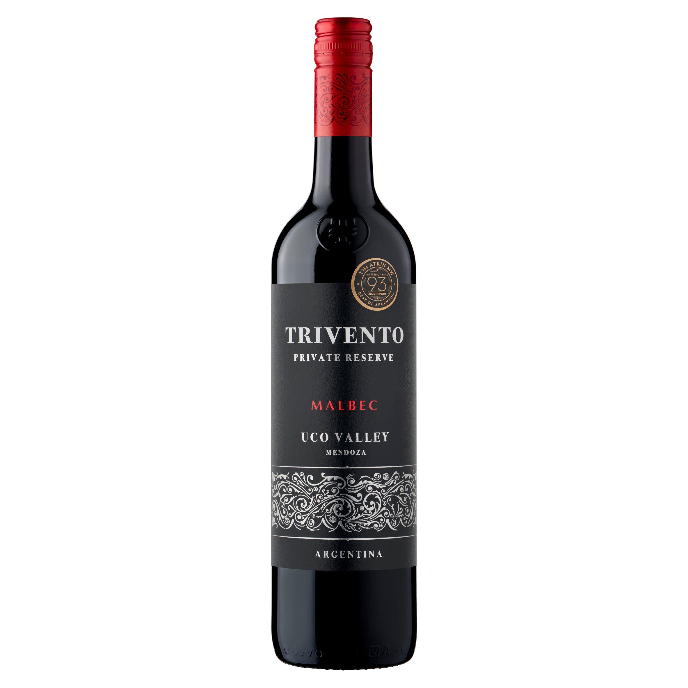 Trivento Private Reserve Malbec red wine 75cl, UK version