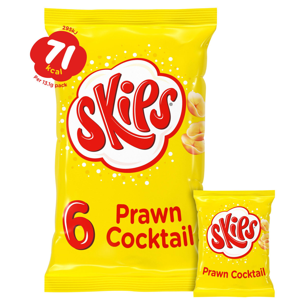 Skips prawn cocktail crisps multipack 6x13.1g bags (British brand)