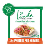 Linda McCartney vegan shredded chicken 260g, UK version