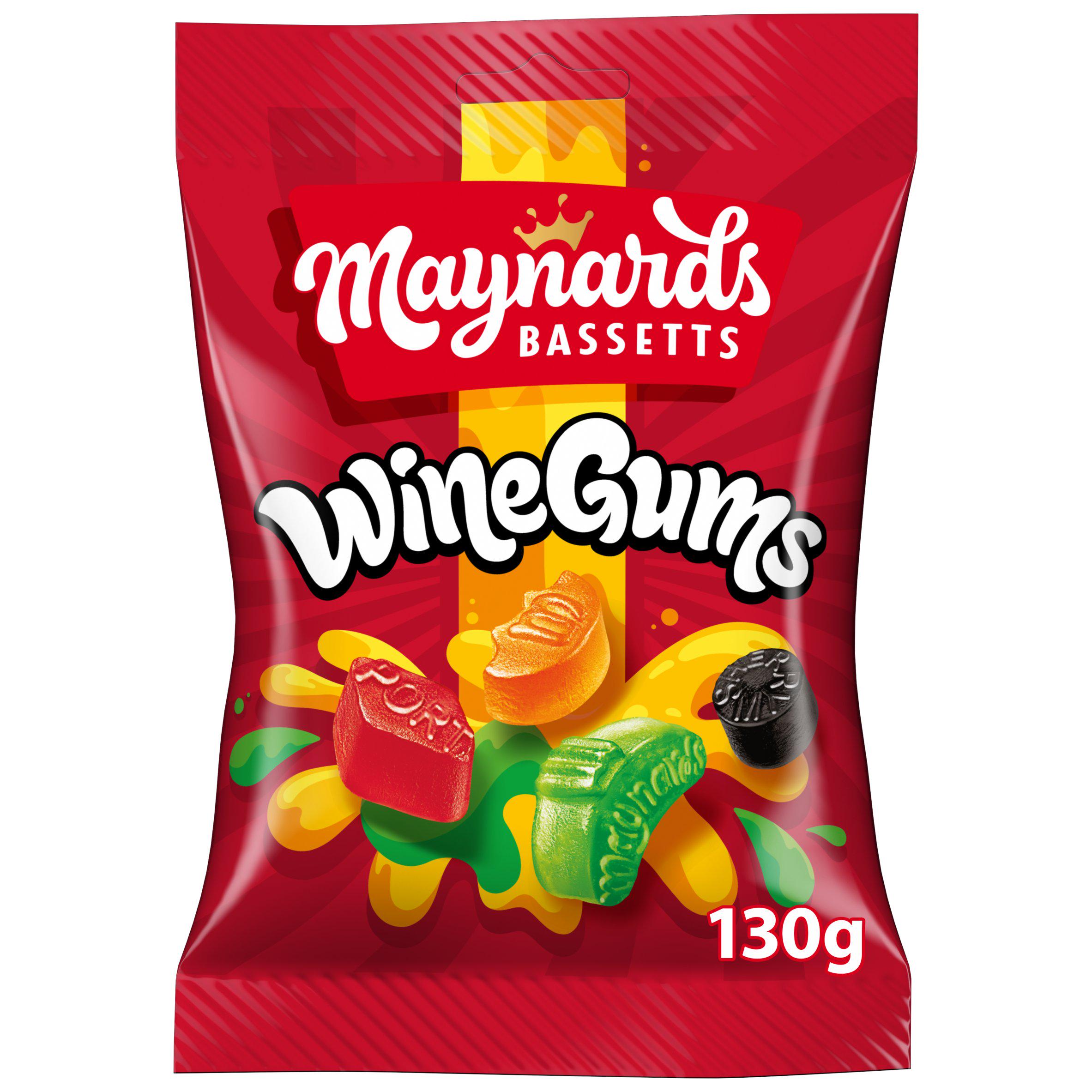 Maynards Bassetts wine gums bag 130g, UK version