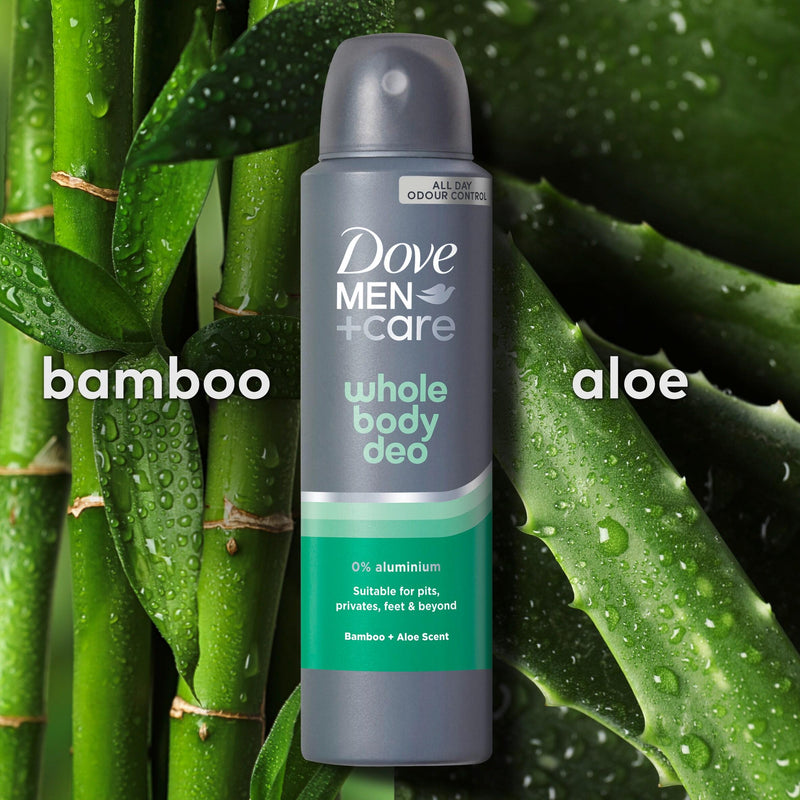 Dove Men+Care bamboo aloe body deodorant spray 150ml - British product