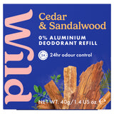 Wild Cedar Sandalwood deodorant refill 40g, imported from the UK