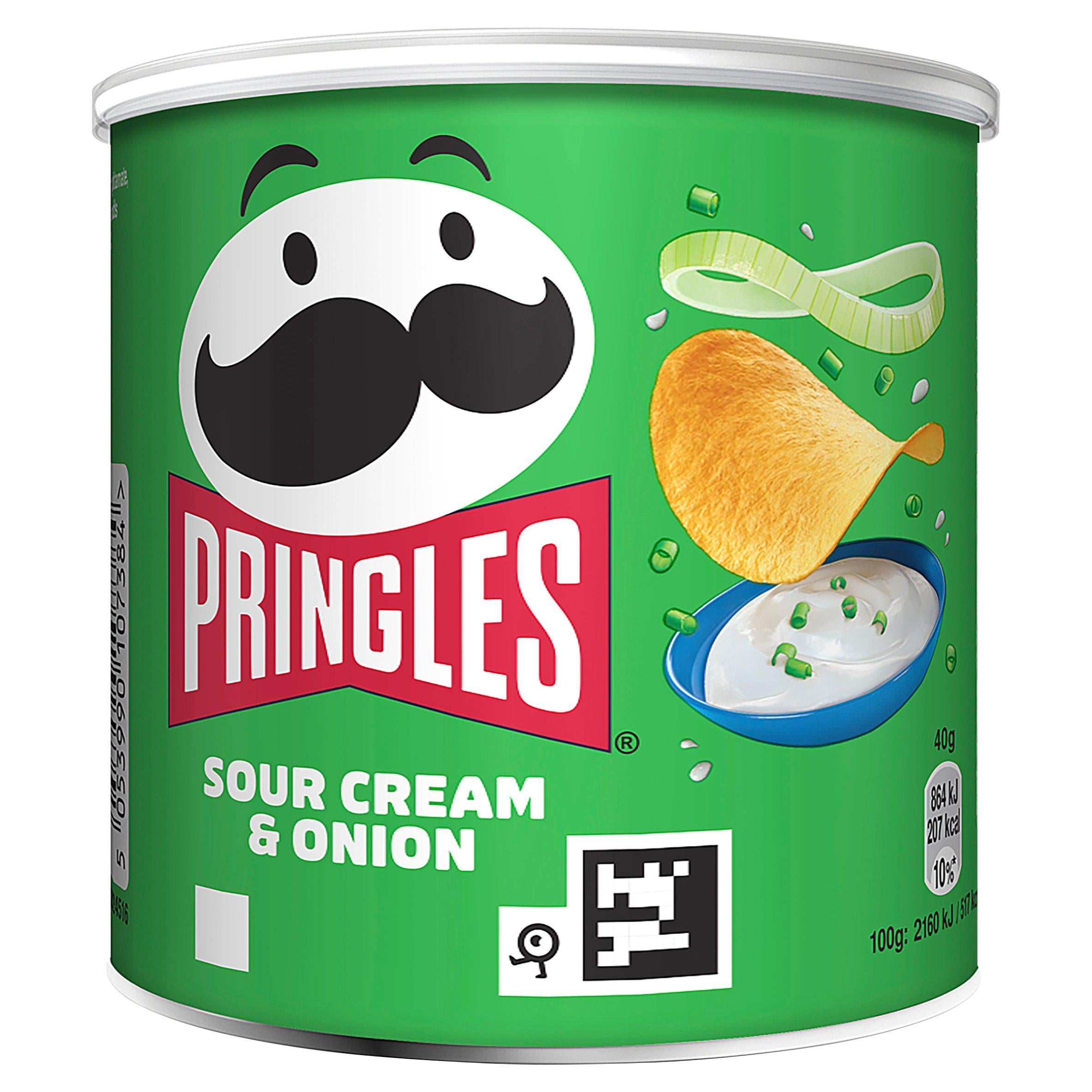 Pringles sour cream and onion crisps multipack 12x40g (British brand)