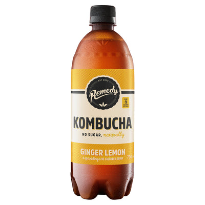 Sainsburys Remedy Kombucha Ginger Lemon - British Kombucha 700ml- Buy online at McGrocer