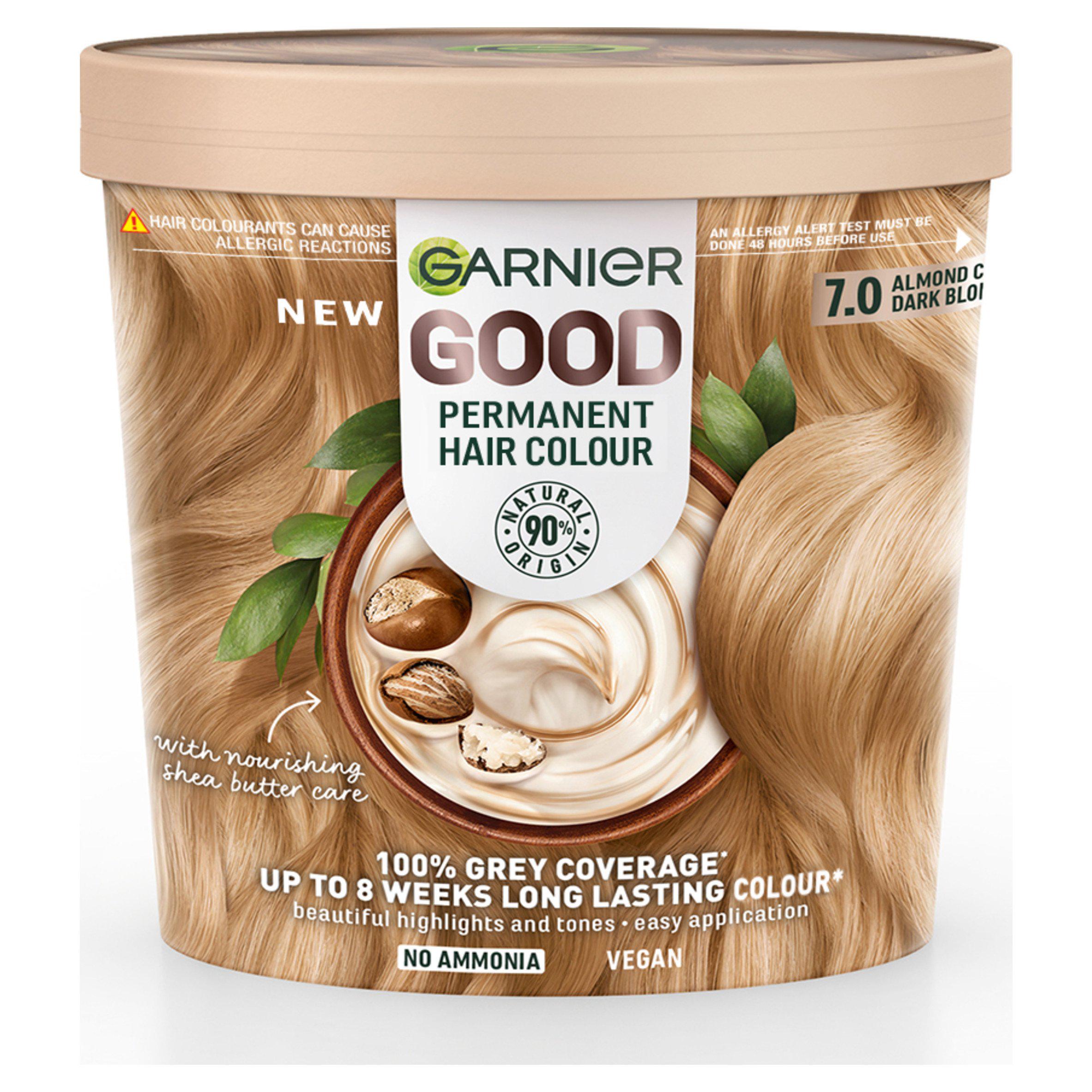 Garnier Good permanent hair dye 7.0 Almond Creme dark blonde (British brand)