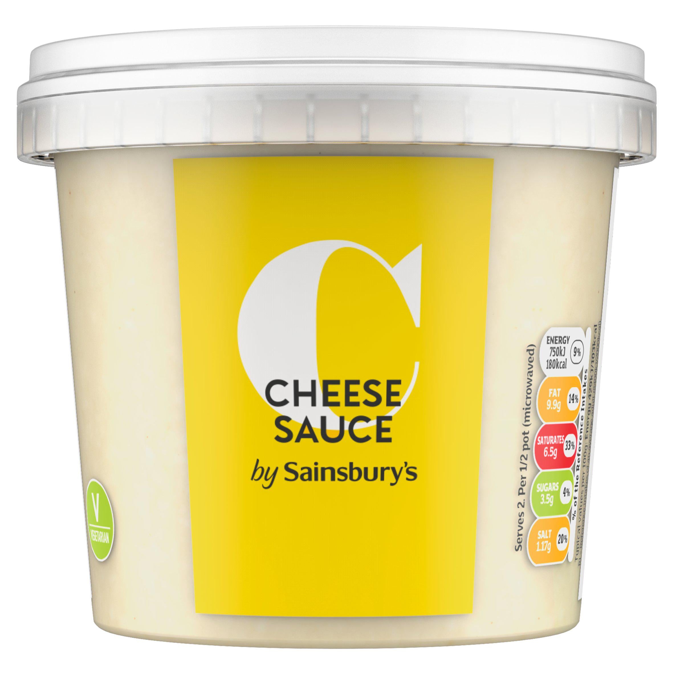 Sainsbury's cheese sauce 350g fresh pasta sauce (British brand)