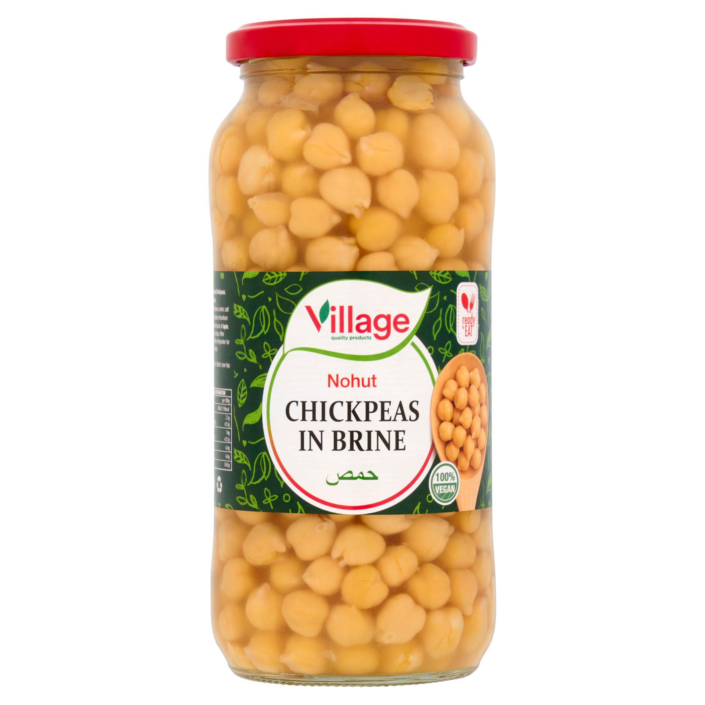 Village Quality Products Chickpeas in Brine 540g (British brand)
