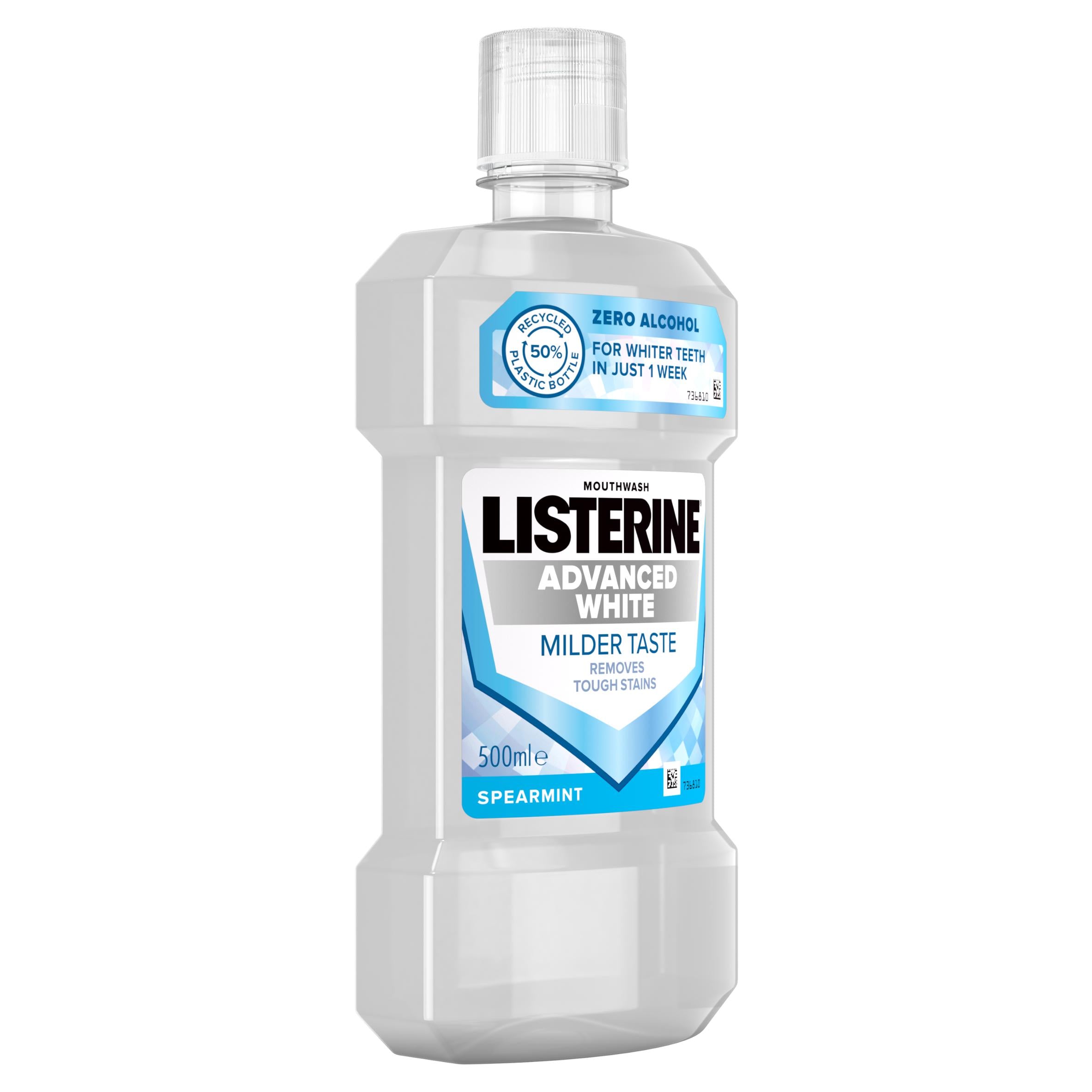 Listerine Advanced White Milder Taste mouthwash 500ml - British product