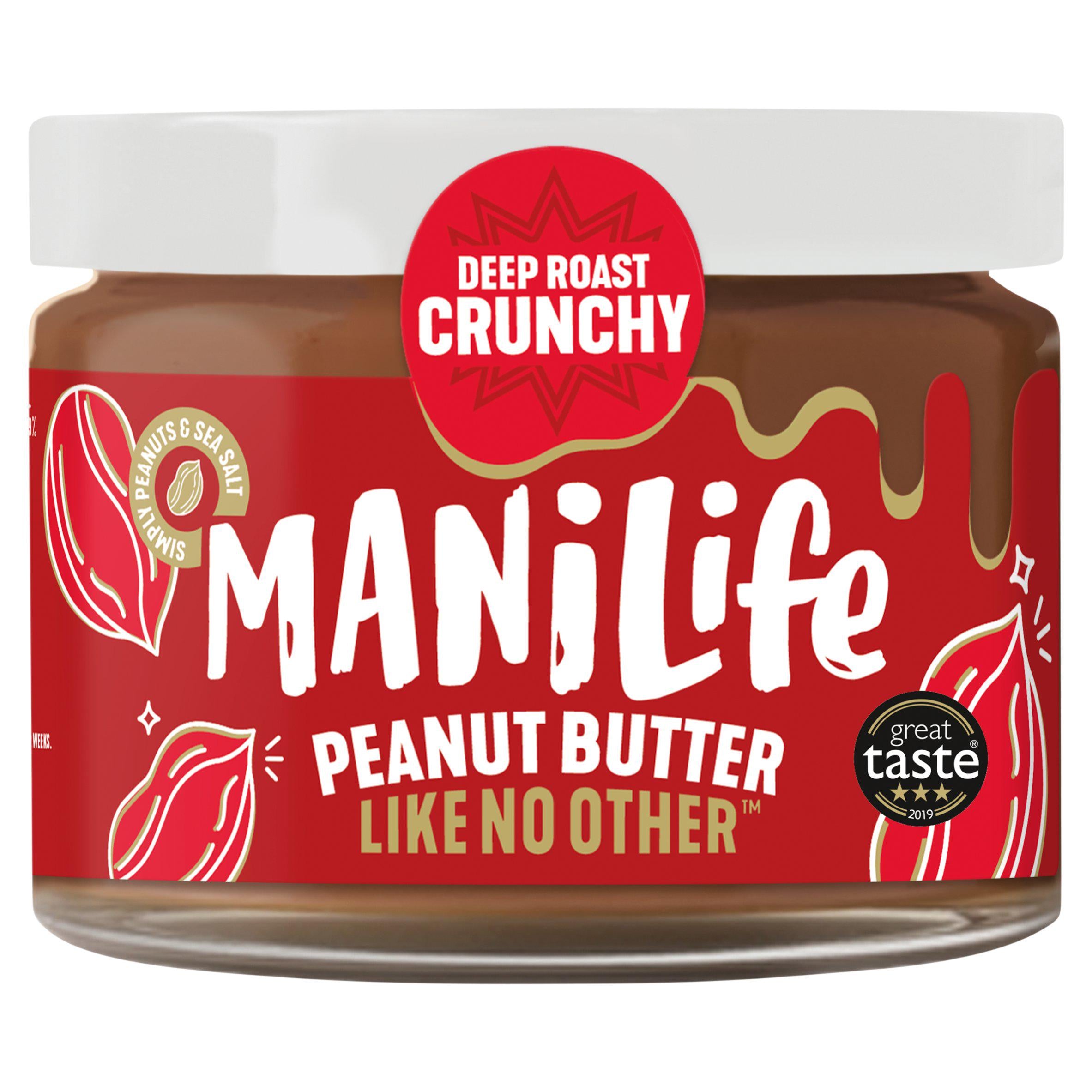 Manilife deep roast crunchy peanut butter 275g, imported from the UK