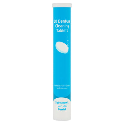 Sainsburys Sainsbury's Denture Cleaning Tablets x30- Buy online at McGrocer