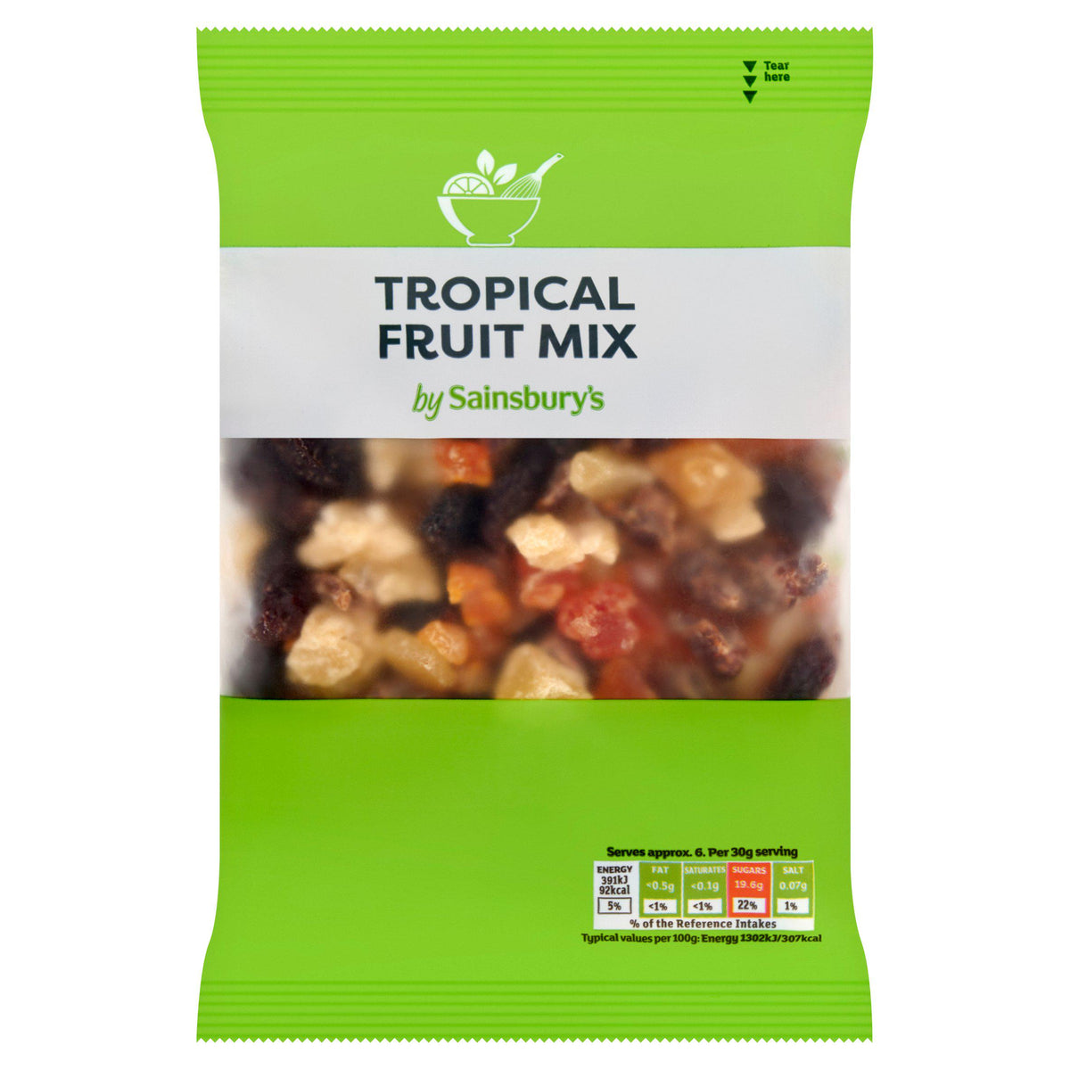 Sainsbury's Tropical Fruit Mix 200g (British brand)