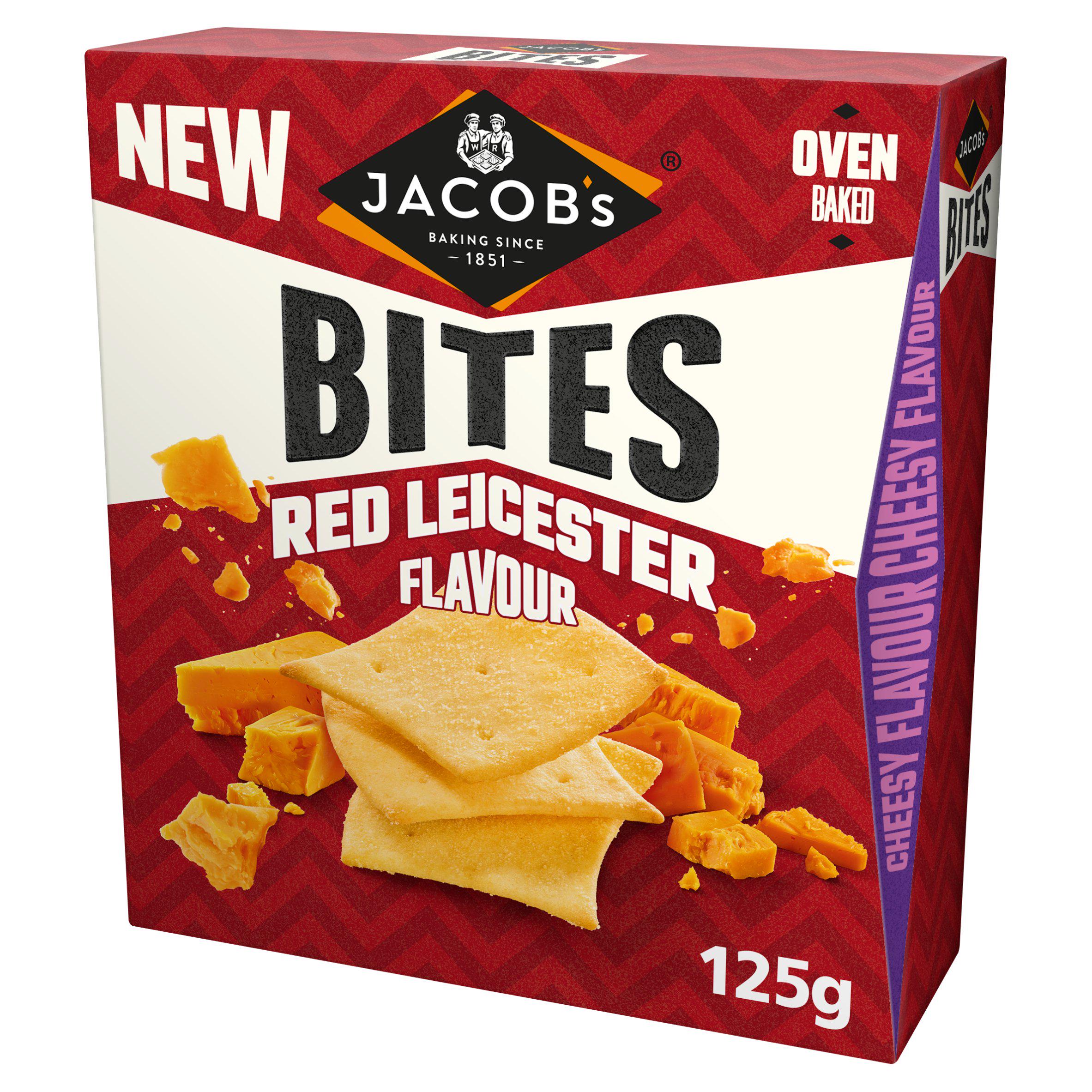Jacob's Red Leicester flavour cracker bites 125g, UK version