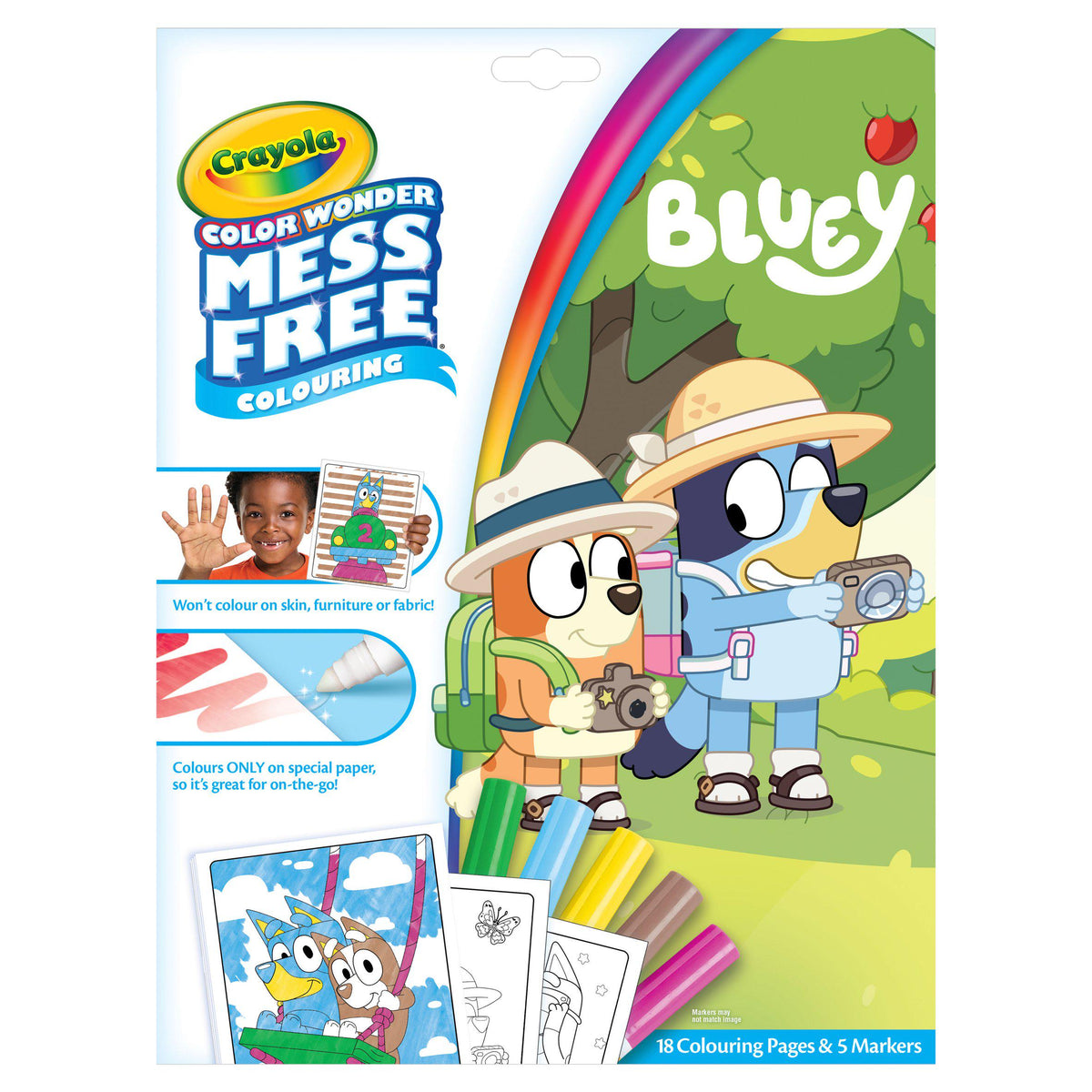 Crayola Bluey Color Wonder coloring set with markers, imported from the UK