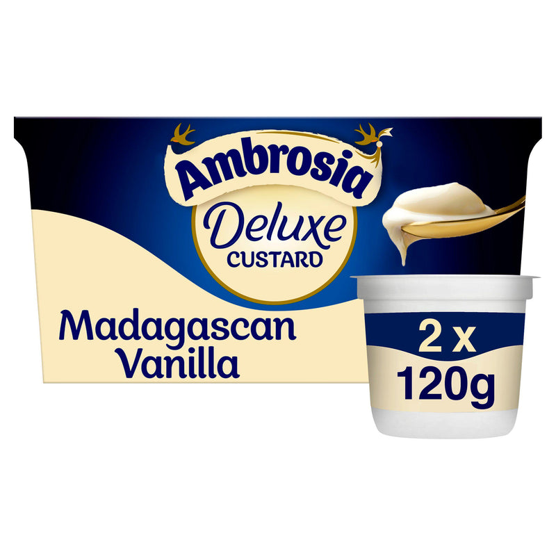 Ambrosia Madagascan vanilla custard dessert pots 2 x 120g, UK version