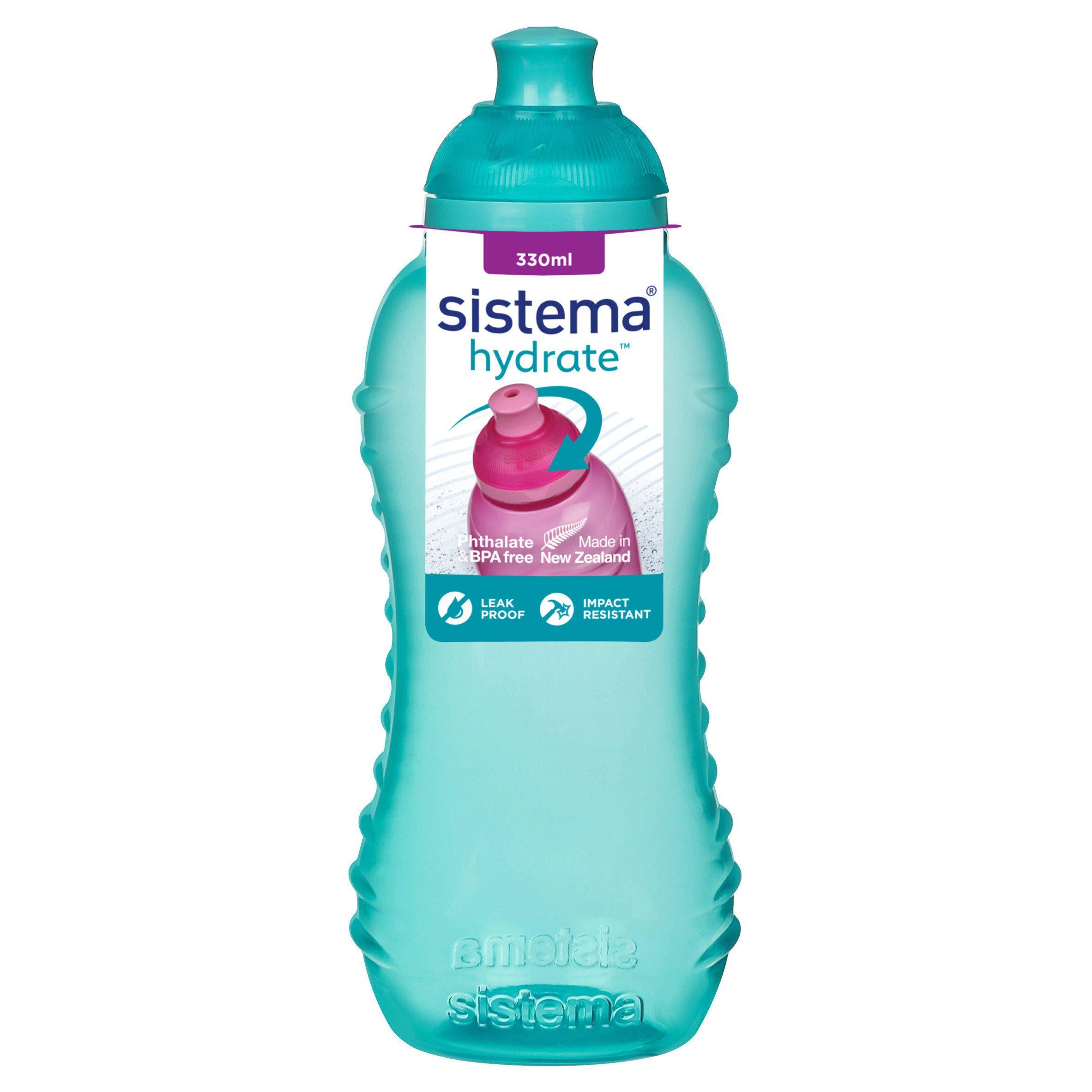 Sistema Single Twist & Sip Water Bottle 330ml (British brand)