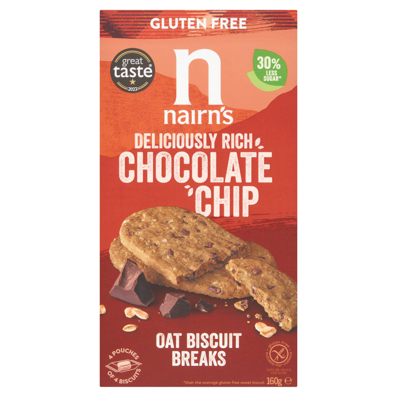 Nairn's chocolate oat biscuit breaks 160g, UK version