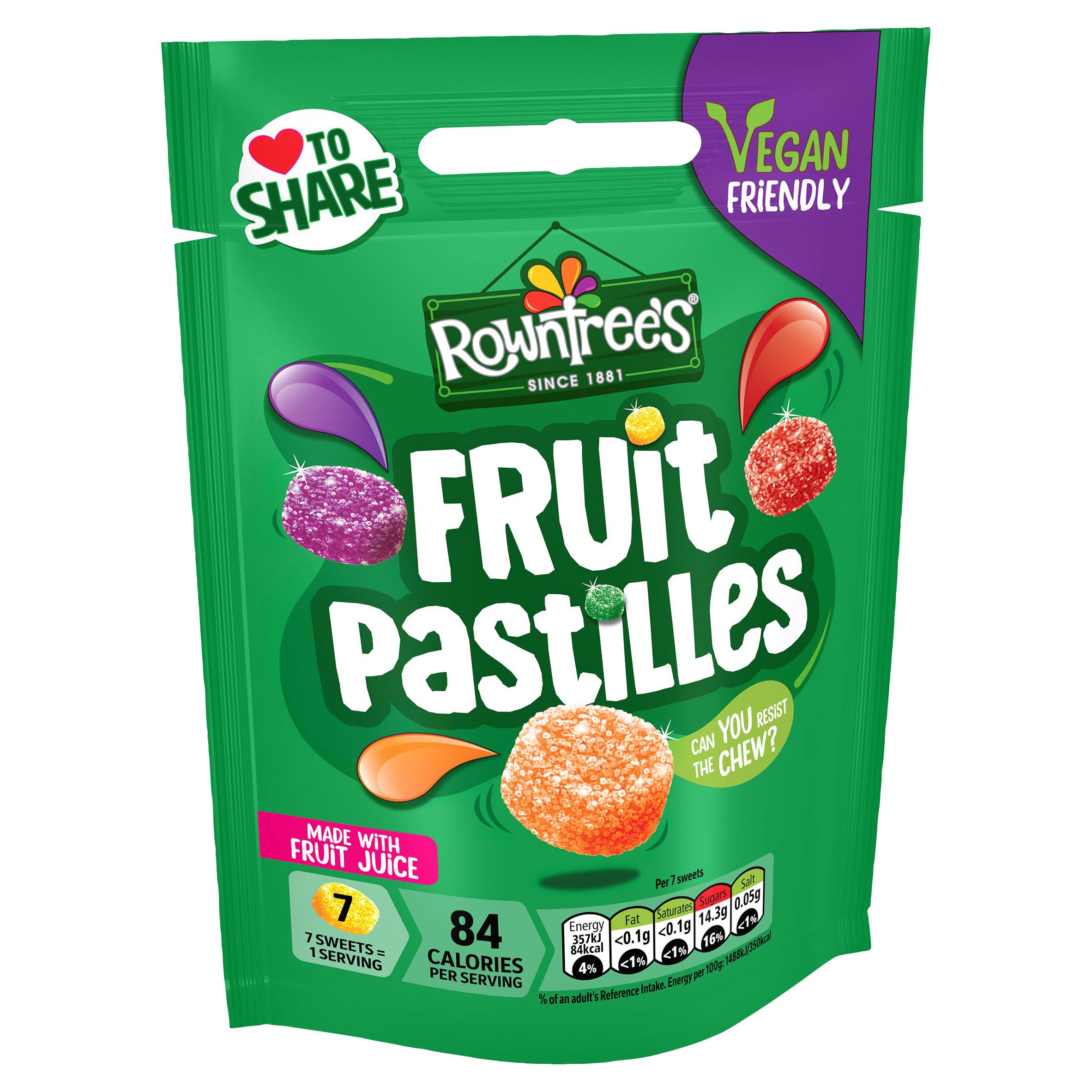 Rowntree's Fruit Pastilles sharing bag 143g (British brand)