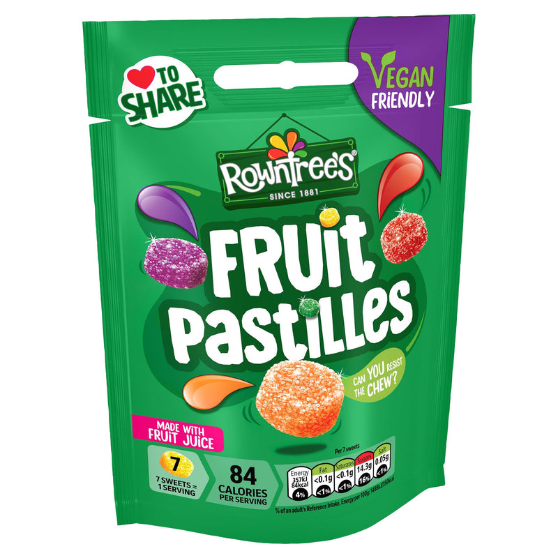 Rowntree's Fruit Pastilles sharing bag 143g (British brand)