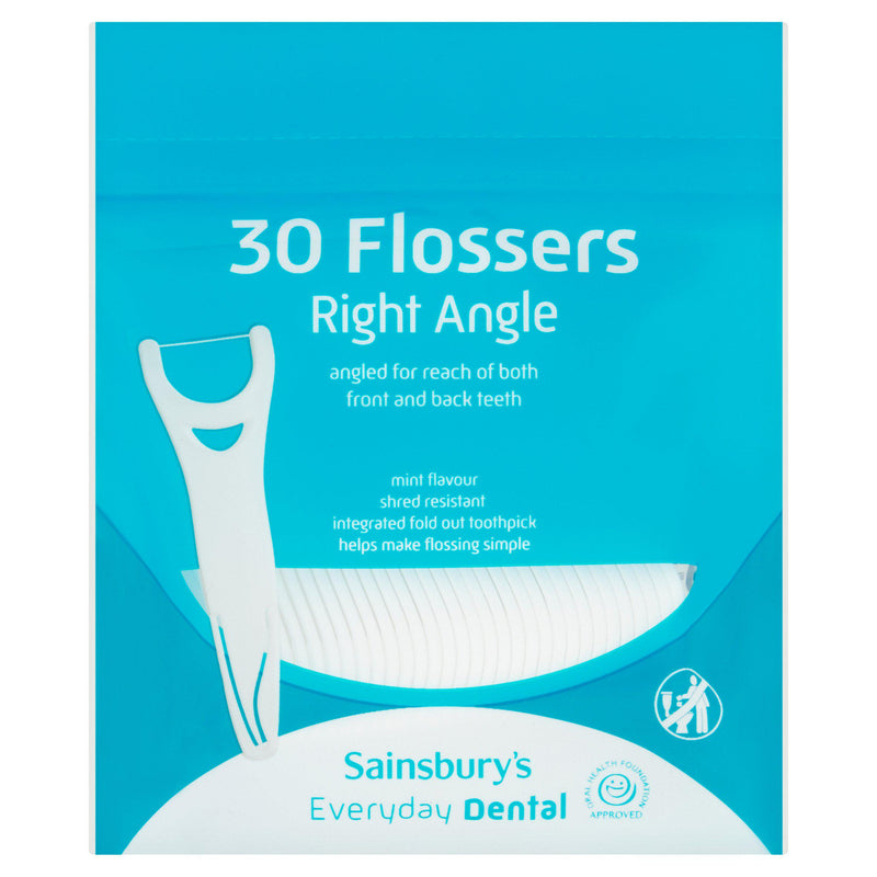 Sainsbury's right angle mint flossers 30 count - British product