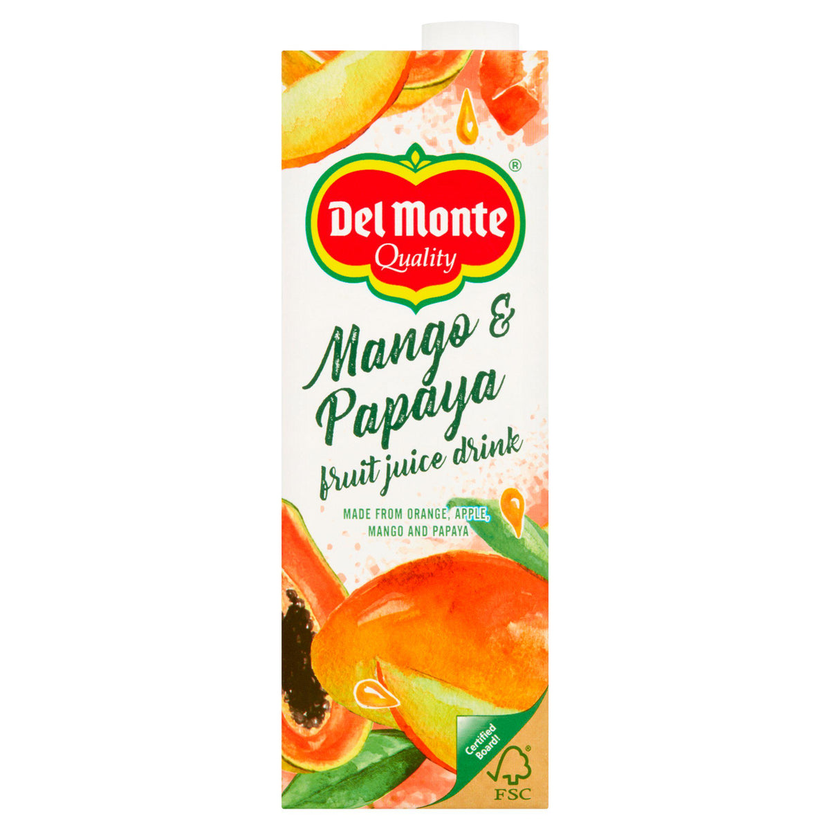 Del Monte Mango & Papaya juice 1L, imported from the UK