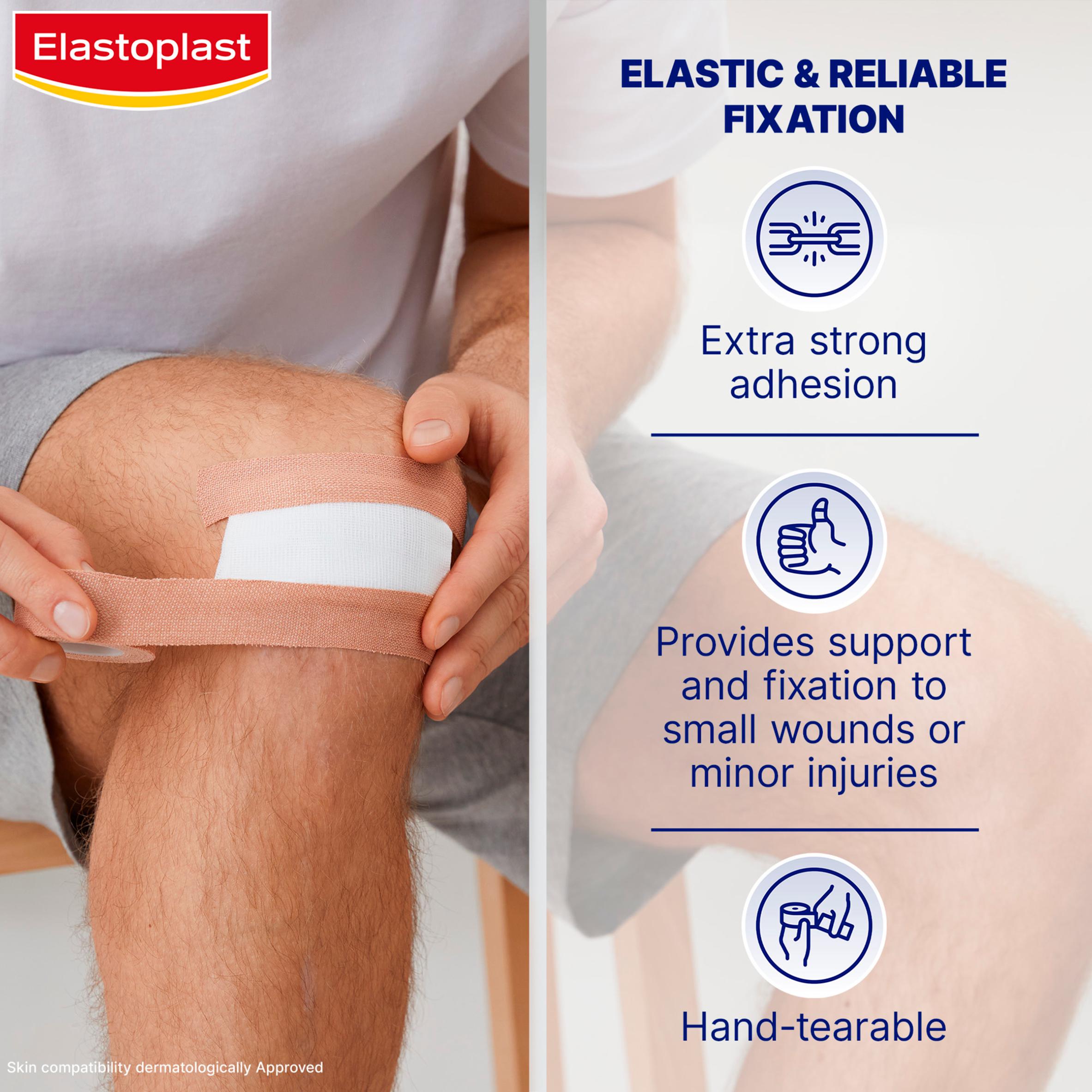 Elastoplast fabric roll plaster elastic 2.5cm 3m, UK version