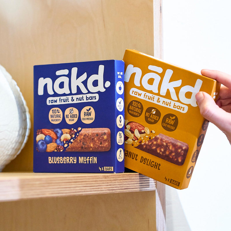 Nakd Peanut Delight fruit and nut bars 4 x 35g, imported from the UK