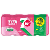 7UP Zero Sugar Pink Lemonade 330ml, imported from the UK