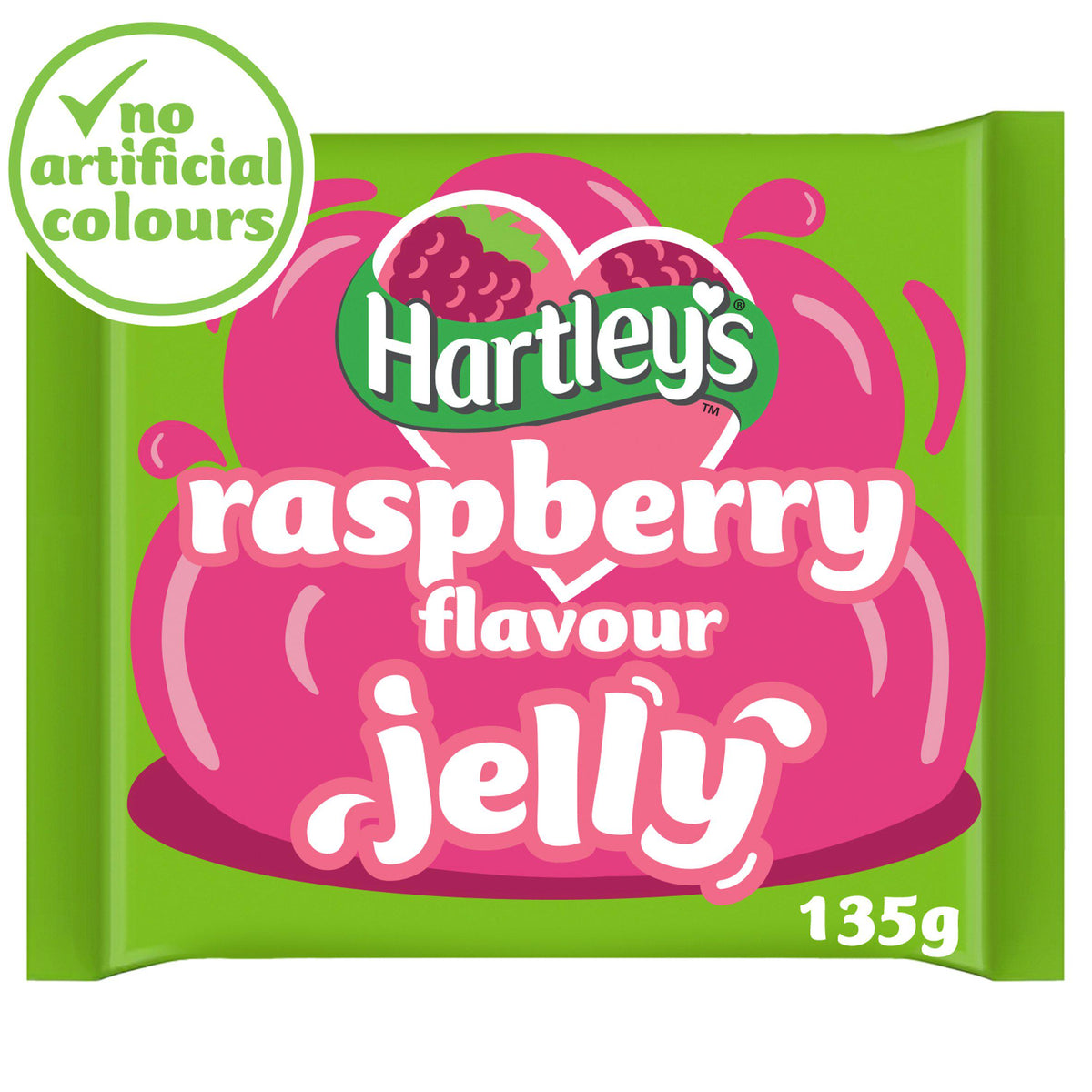 Hartley's raspberry jelly 135g, imported from the UK
