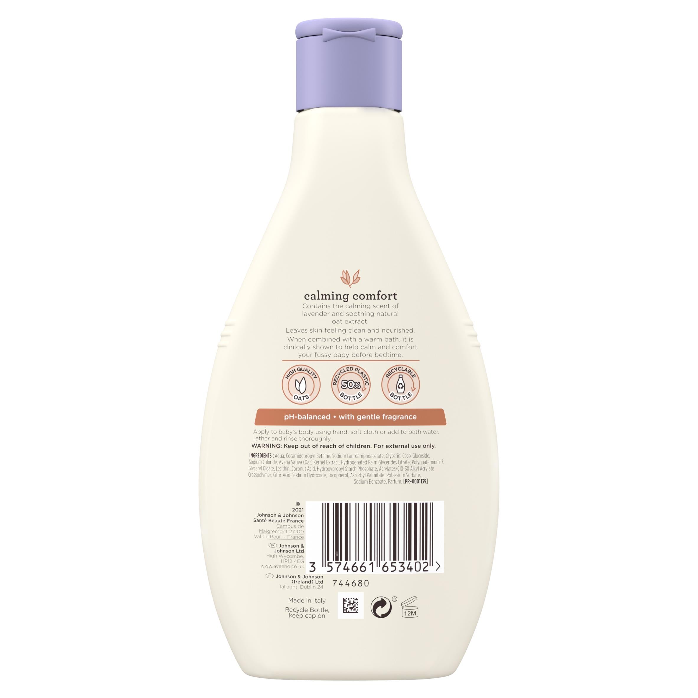 Aveeno Baby calming comfort bedtime bath and wash 250ml, imported from the UK