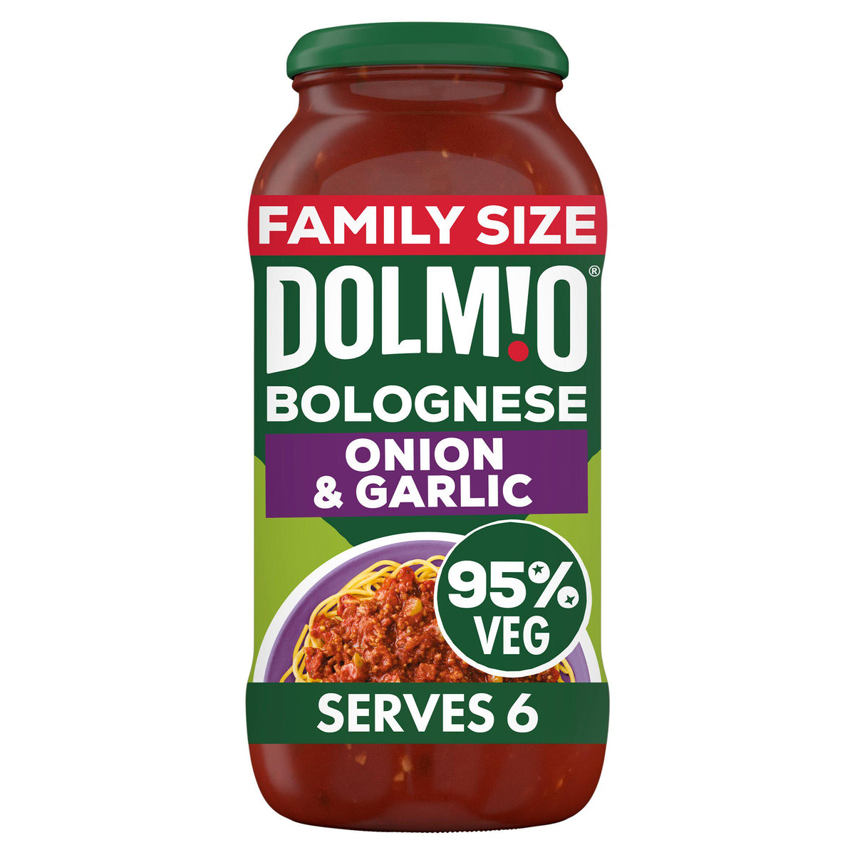 Dolmio onion garlic bolognese pasta sauce 675g, imported from the UK
