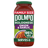 Dolmio onion garlic bolognese pasta sauce 675g, imported from the UK