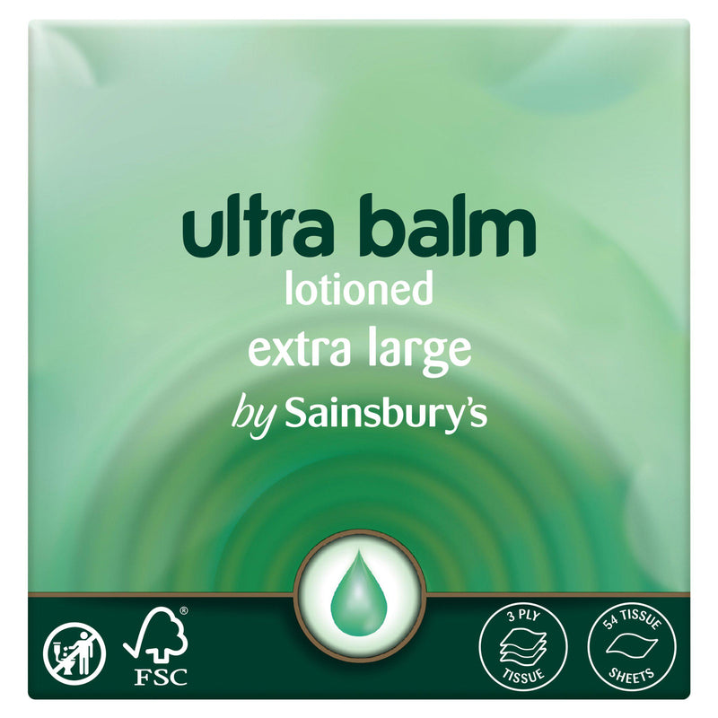 Sainsbury's ultra balm lotioned tissue sheets 54 pack (British brand)