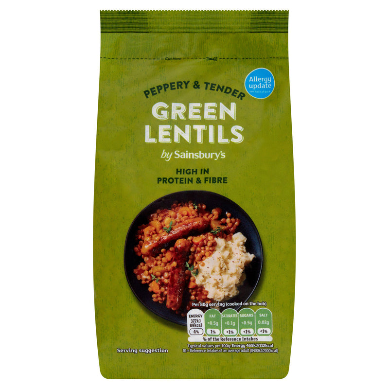 Sainsbury's green lentils 500g (British brand)