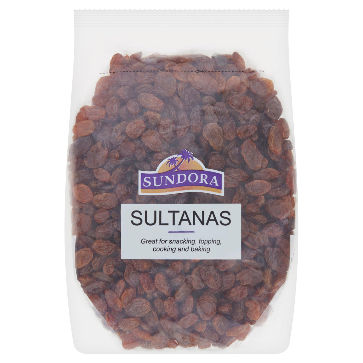 Sundora sultanas 500g dried fruit pack (British brand)