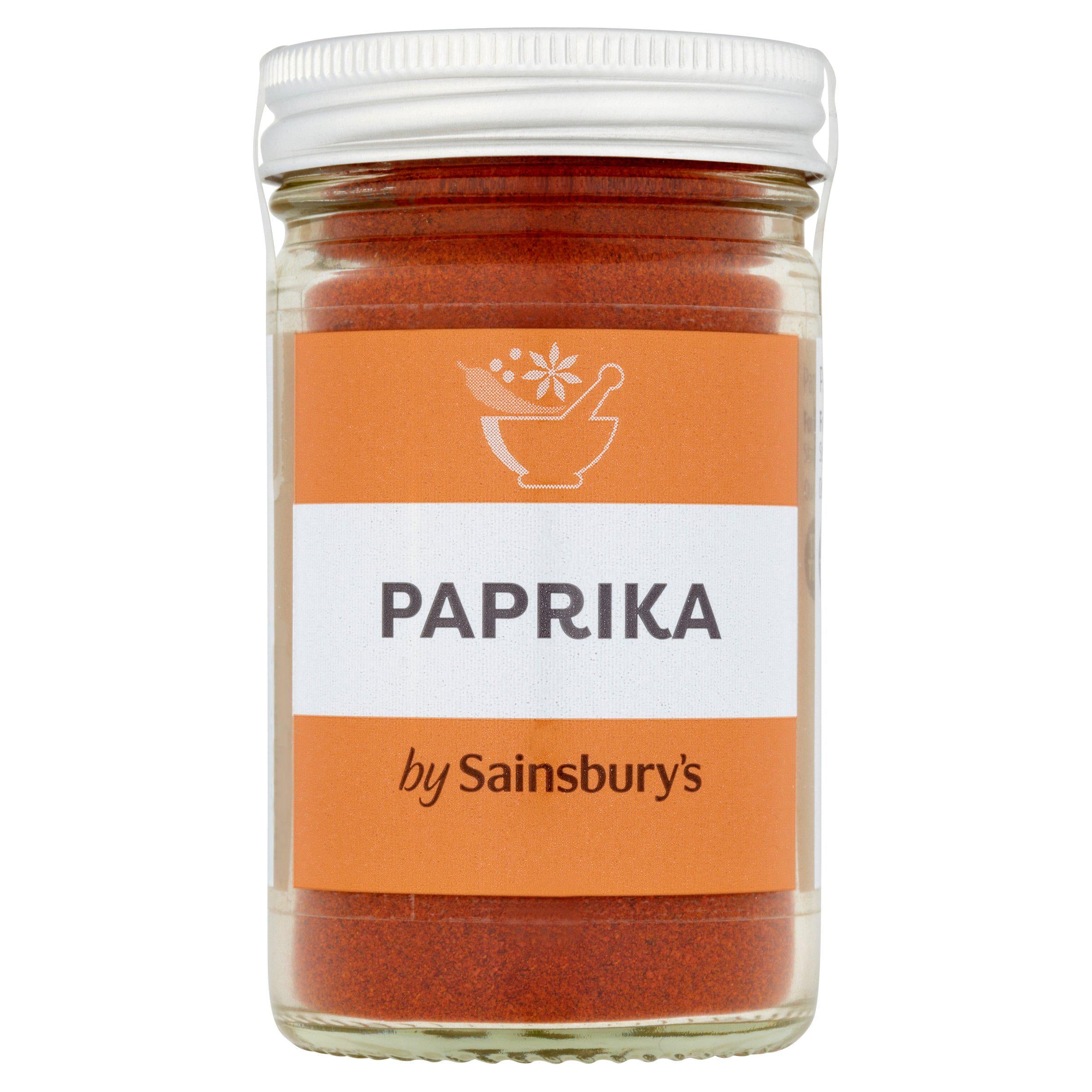 Sainsbury's paprika mild 44g jar, UK version