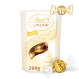 Lindt Lindor white chocolate truffles 200g box, UK version
